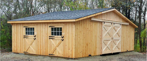 4 Stall Center Aisle Barn
