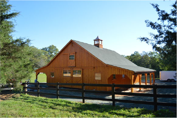 High Profile Barn with Overhangs