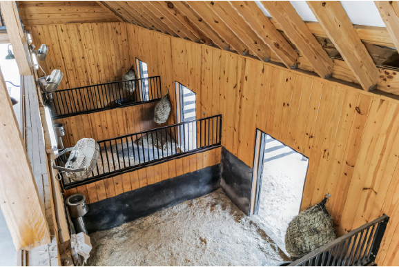 Dutch door that opens to a designated turnout area